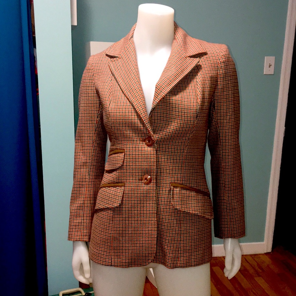 Vintage houndstooth blazer